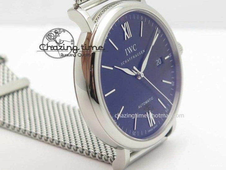 MIROTIME 1218 Portofino SCHAFFHAUSEN SS MKF 1:1 Best Edition Black Dial On Mesh Bracelet A Sporty 7342